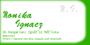 monika ignacz business card